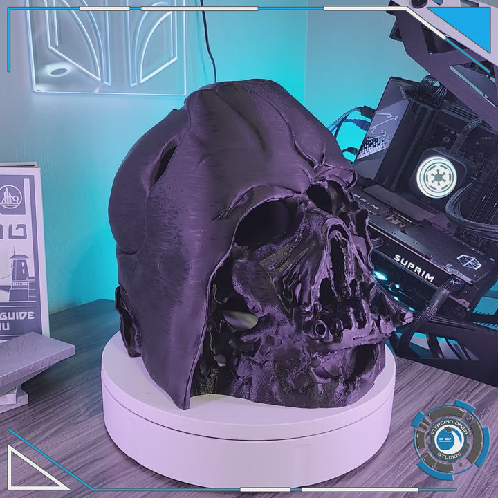 Lifesized Melted Vader Helmet Prop